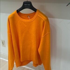 Free People Radiant Orange Knit Top